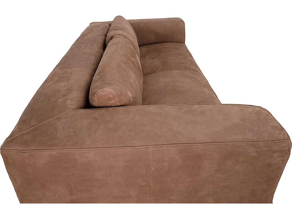 Plato 3-Seat Orris Brown Leather Sofa