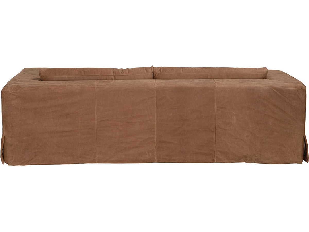 Plato 3-Seat Orris Brown Leather Sofa