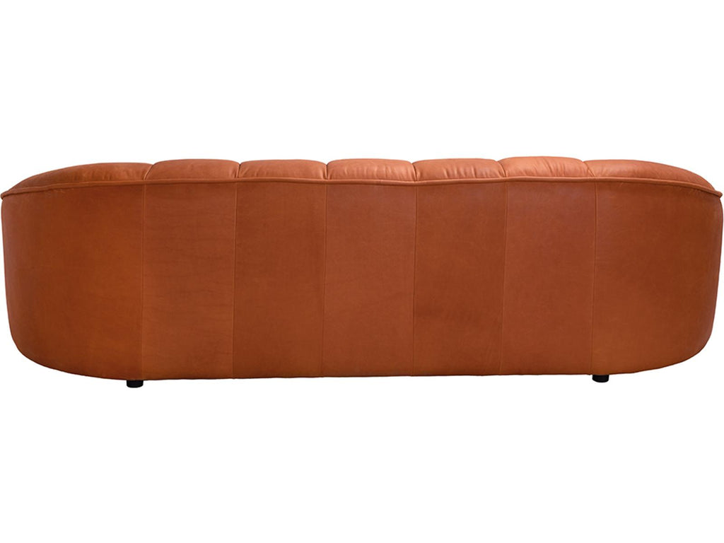 Amadeus 3-Seat Contemporary Leather Sofa in Roman Red