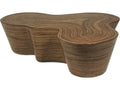 Orgo Organic Coffee Table in Showtime Wood Light and Brown Finish