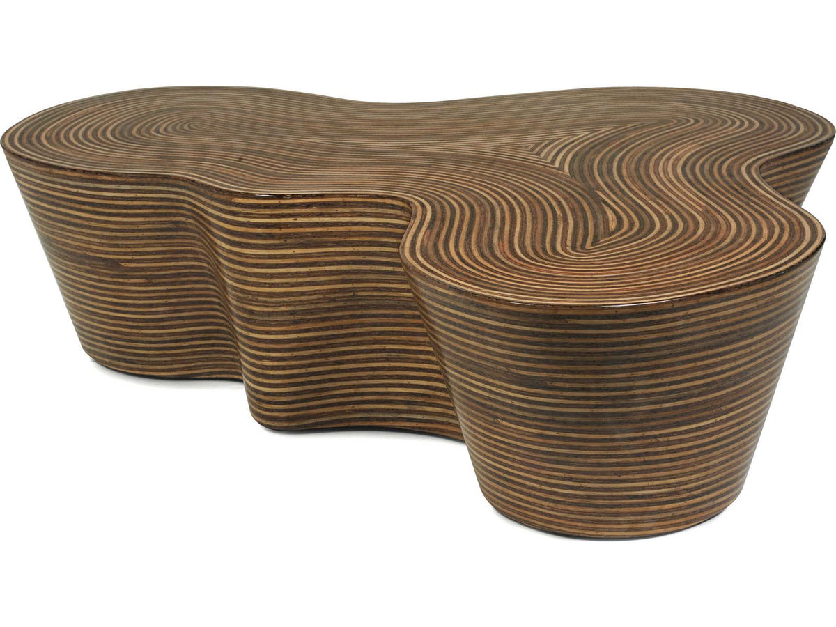 Orgo Organic Coffee Table in Showtime Wood Light and Brown Finish