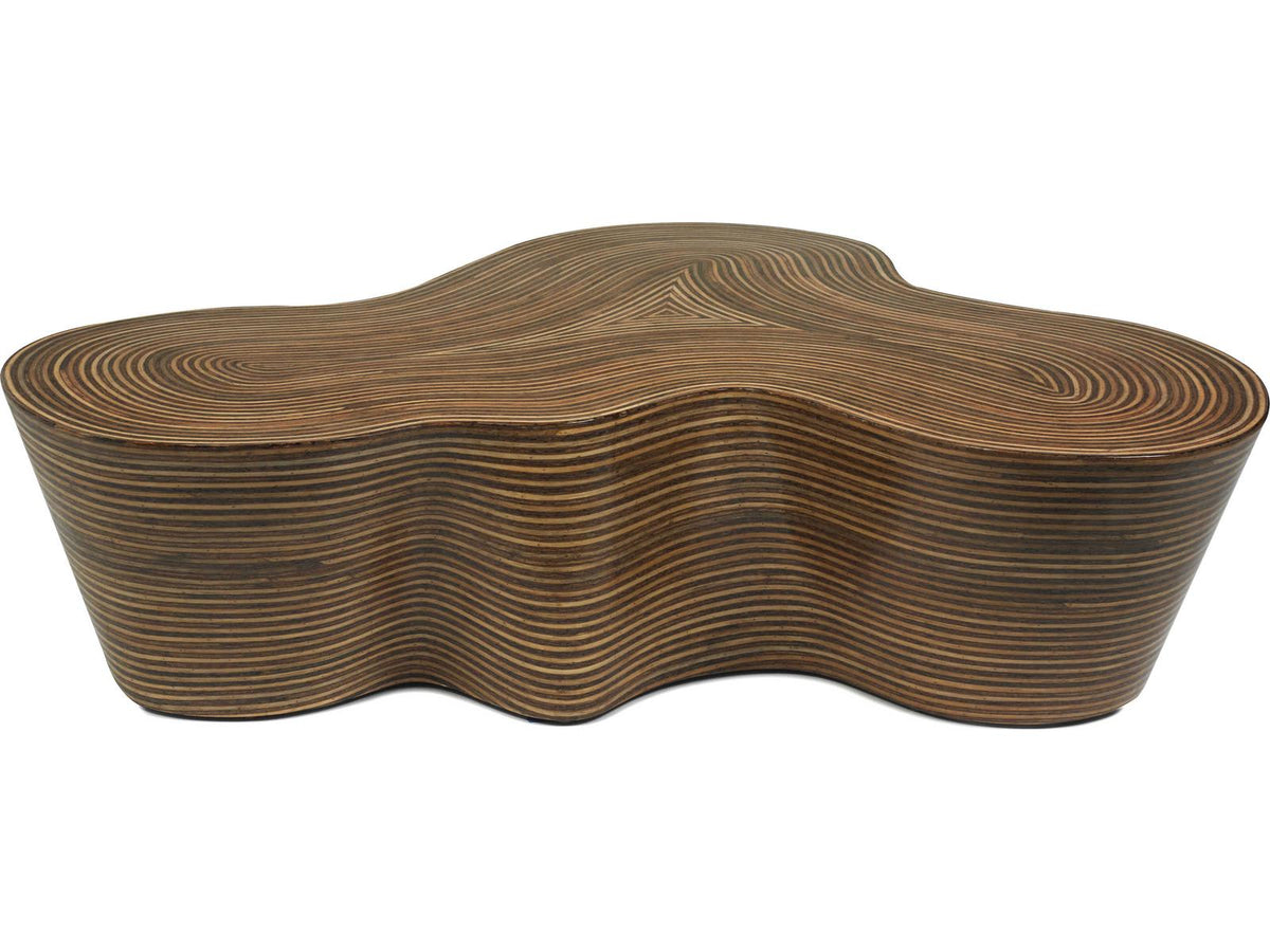Orgo Organic Coffee Table in Showtime Wood Light and Brown Finish