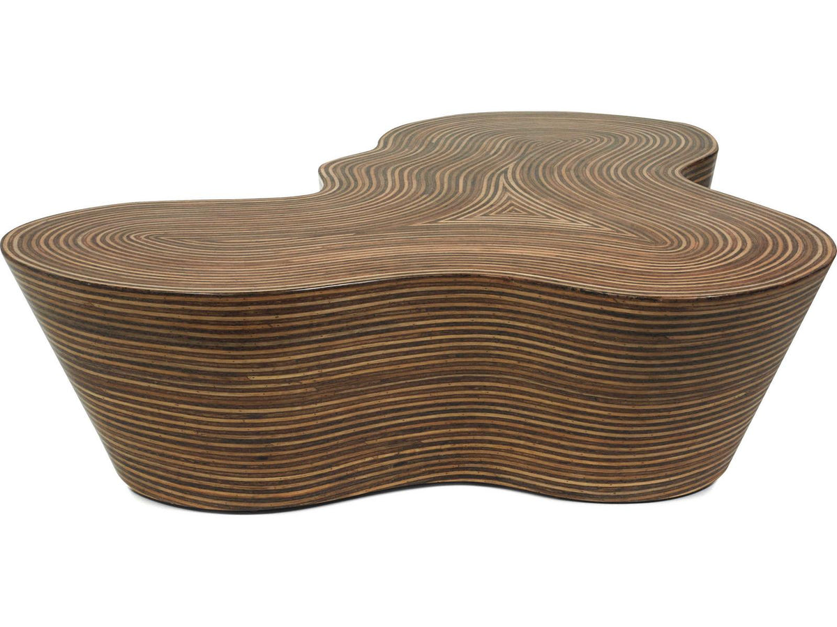 Orgo Organic Coffee Table in Showtime Wood Light and Brown Finish