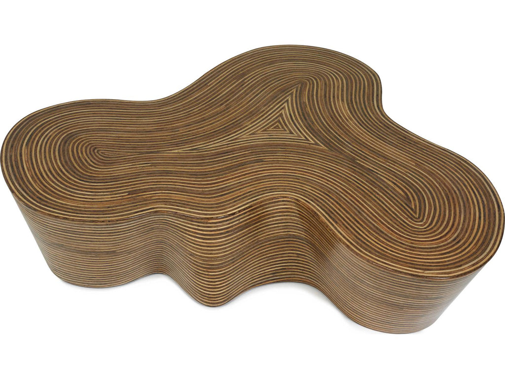 Orgo Organic Coffee Table in Showtime Wood Light and Brown Finish