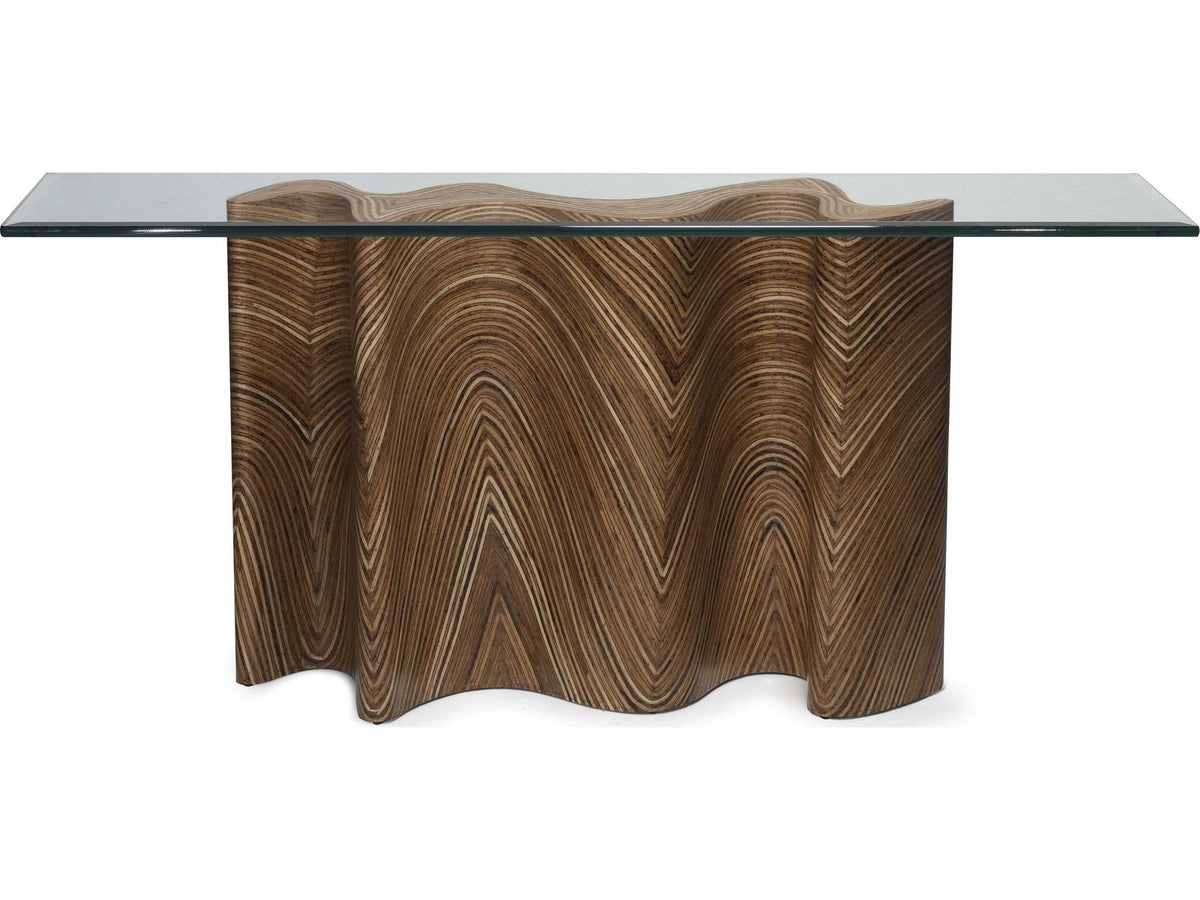 Showtime Rectangular Console Table in Light and Medium Brown