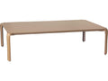 Libro Rectangular Leather Taupe Coffee Table