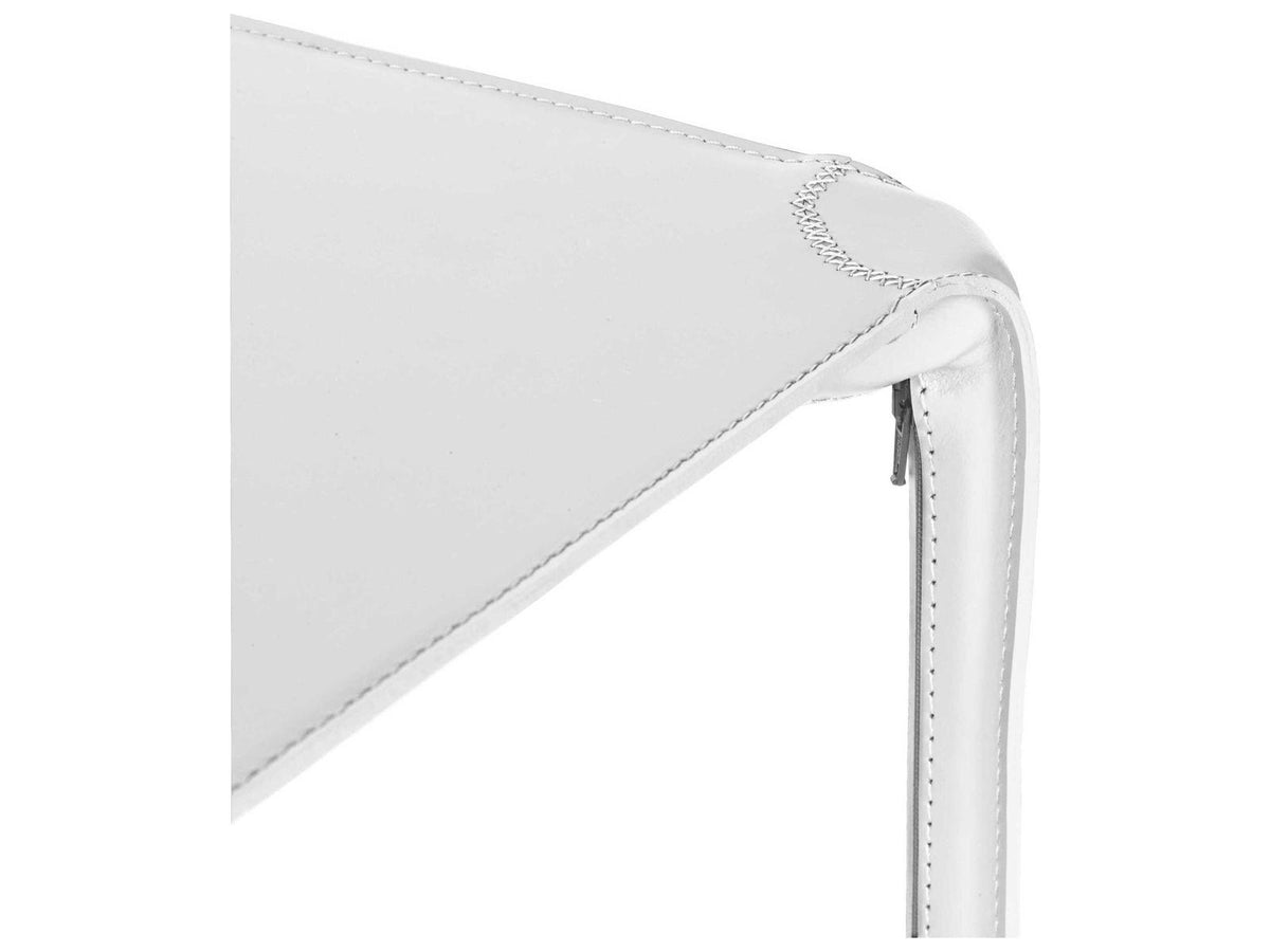 Libro Rectangular Leather White Coffee Table