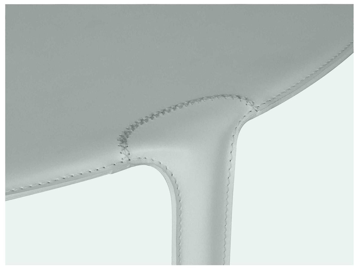 Libro Round Leather Light Grey Coffee Table