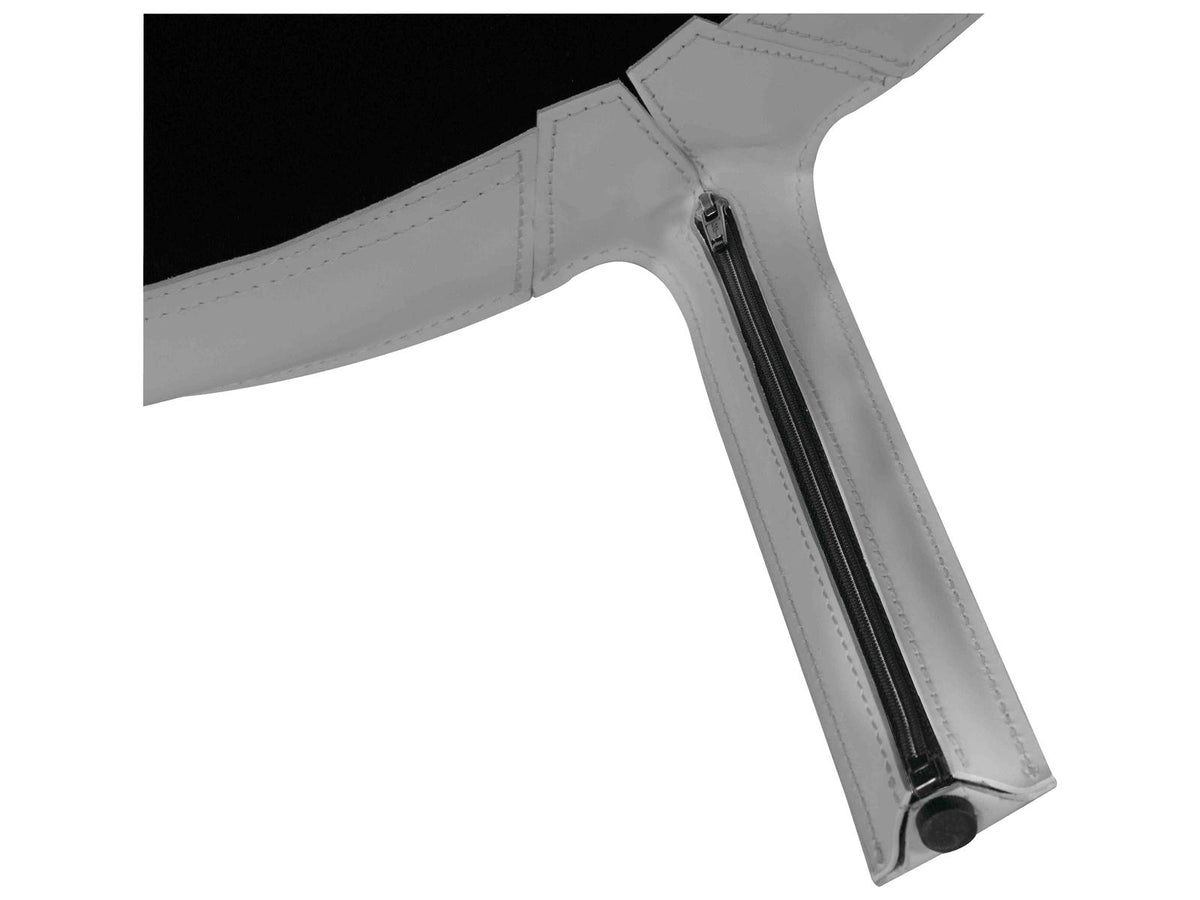 Libro Round Leather Light Grey Coffee Table