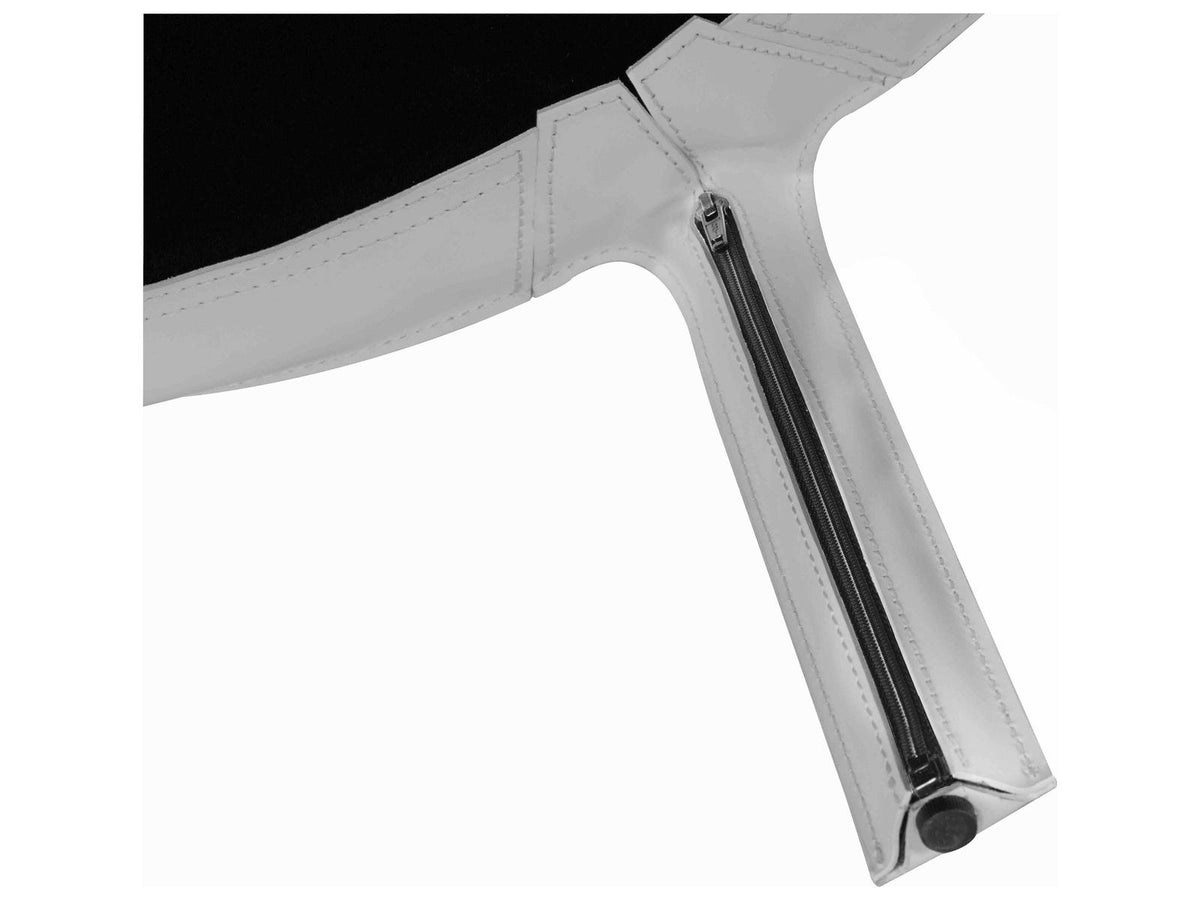 Libro Round Leather White Coffee Table