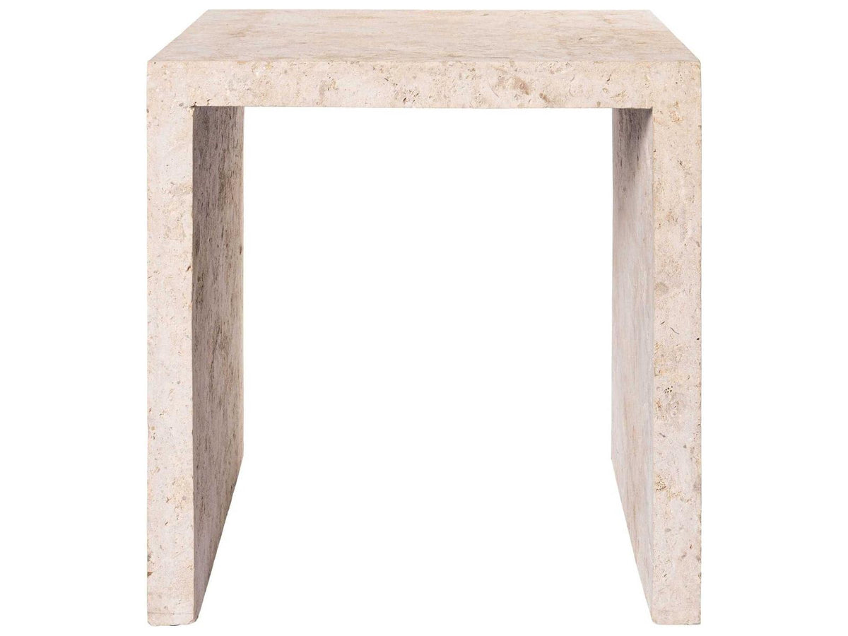 Quincy Square Stone Beige End Table