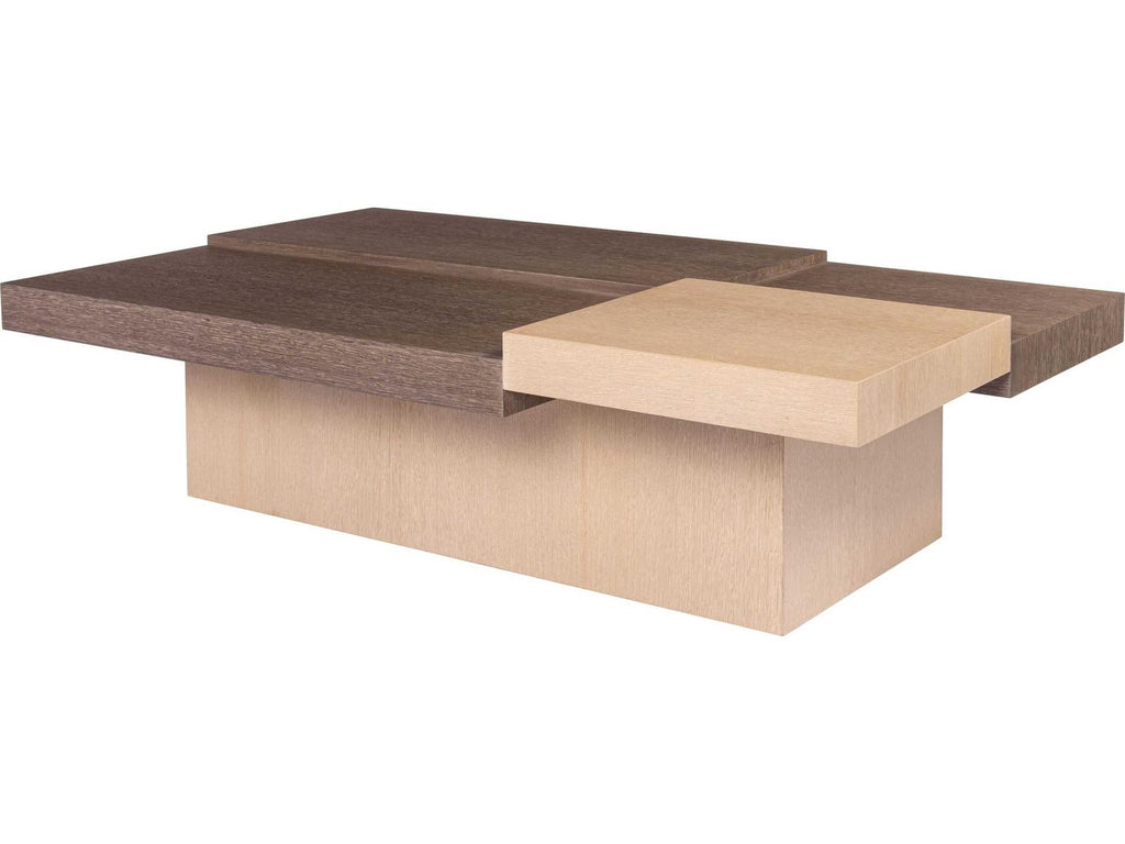 Mesa Rectangular Wood Lati Grey Beige Coffee Table