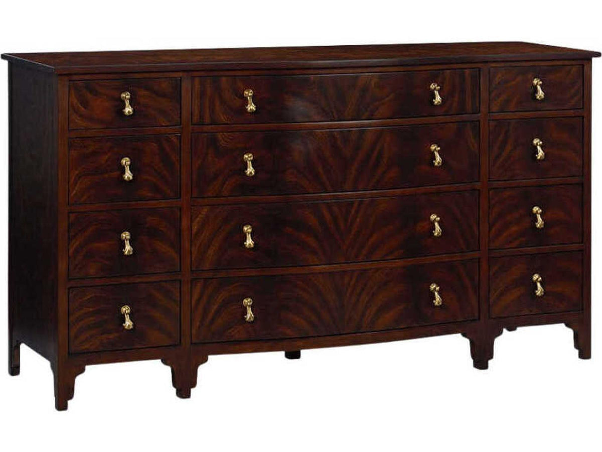 Beau 12-Drawer Wood Dresser in Syrup Mahogany