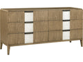 Aberdeen 6-Drawer Double Dresser in Tawny Brown with Capiz Shell Detail