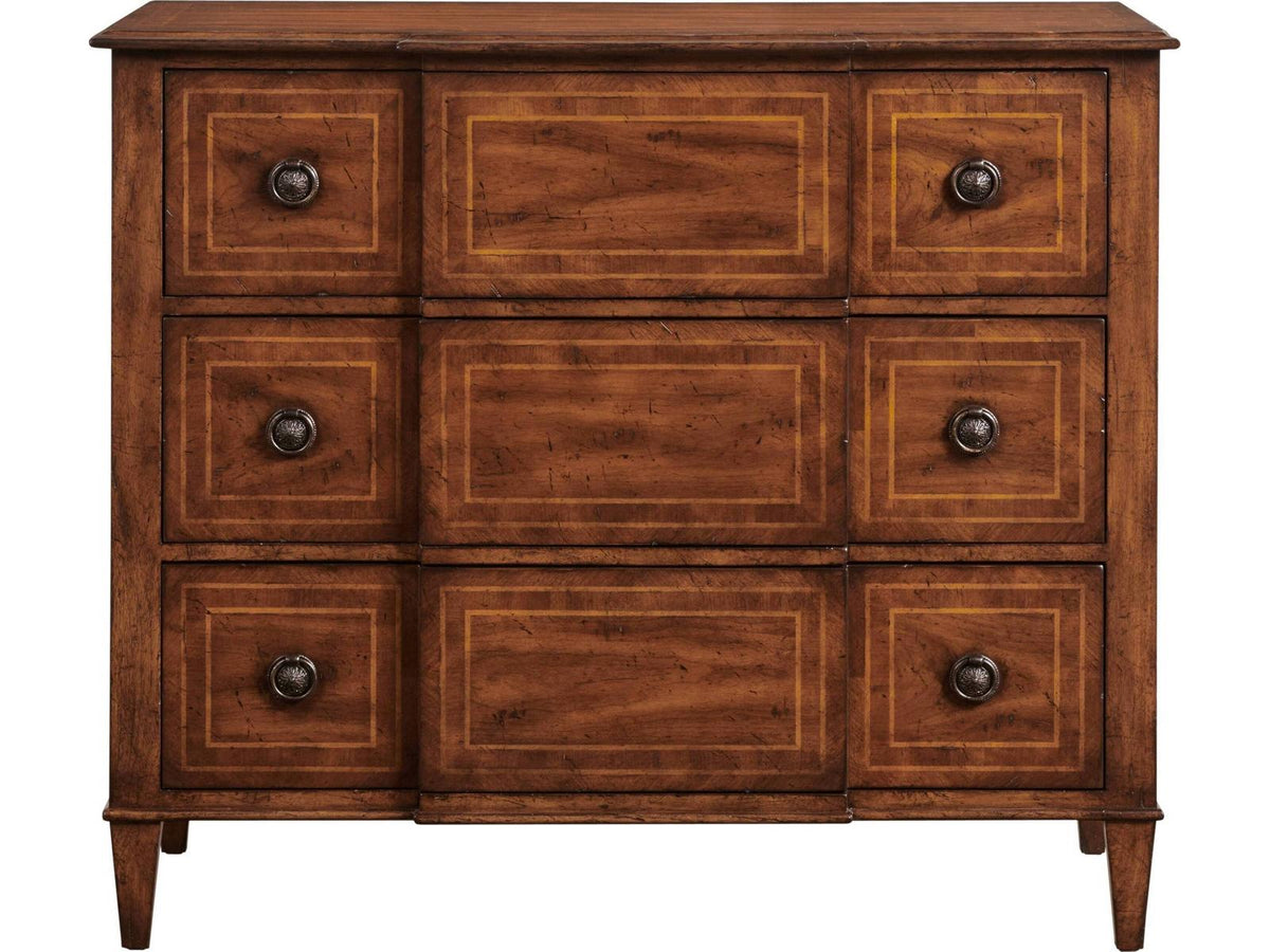 3-Drawer Brown Wood Dresser