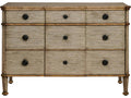 3-Drawers Beige Ash Wood Dresser