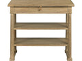 Rectangular Wood Tier End Table in Washed Oak