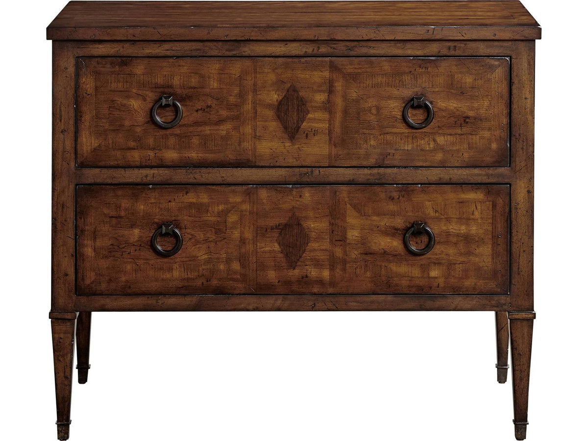 Traditional 2-Drawer Nightstand in Cherry Finish
