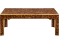 Rectangular Wood Tortoise Coffee Table