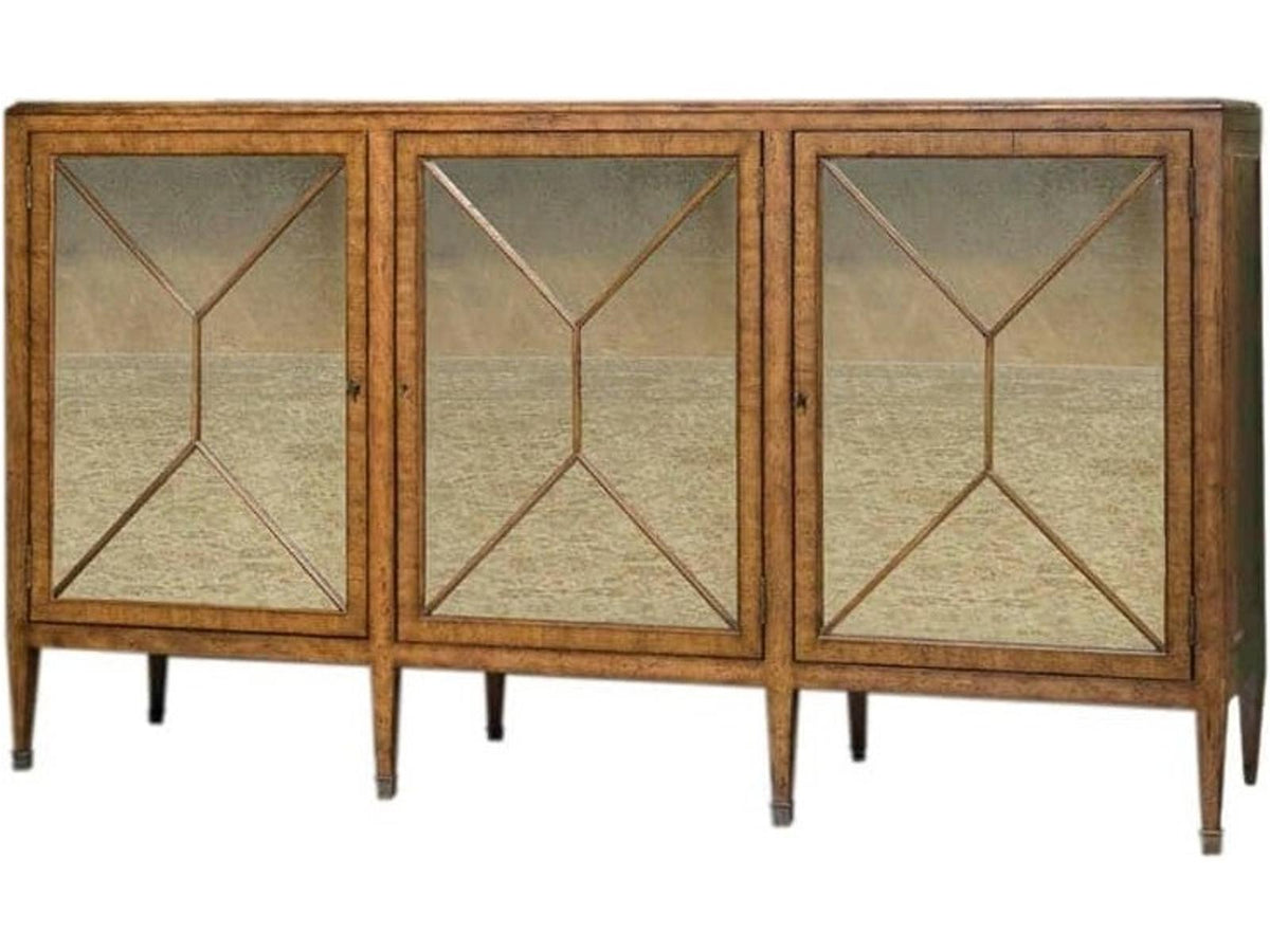 72-Inch Mahogany Wood Antique Mirror Sideboard