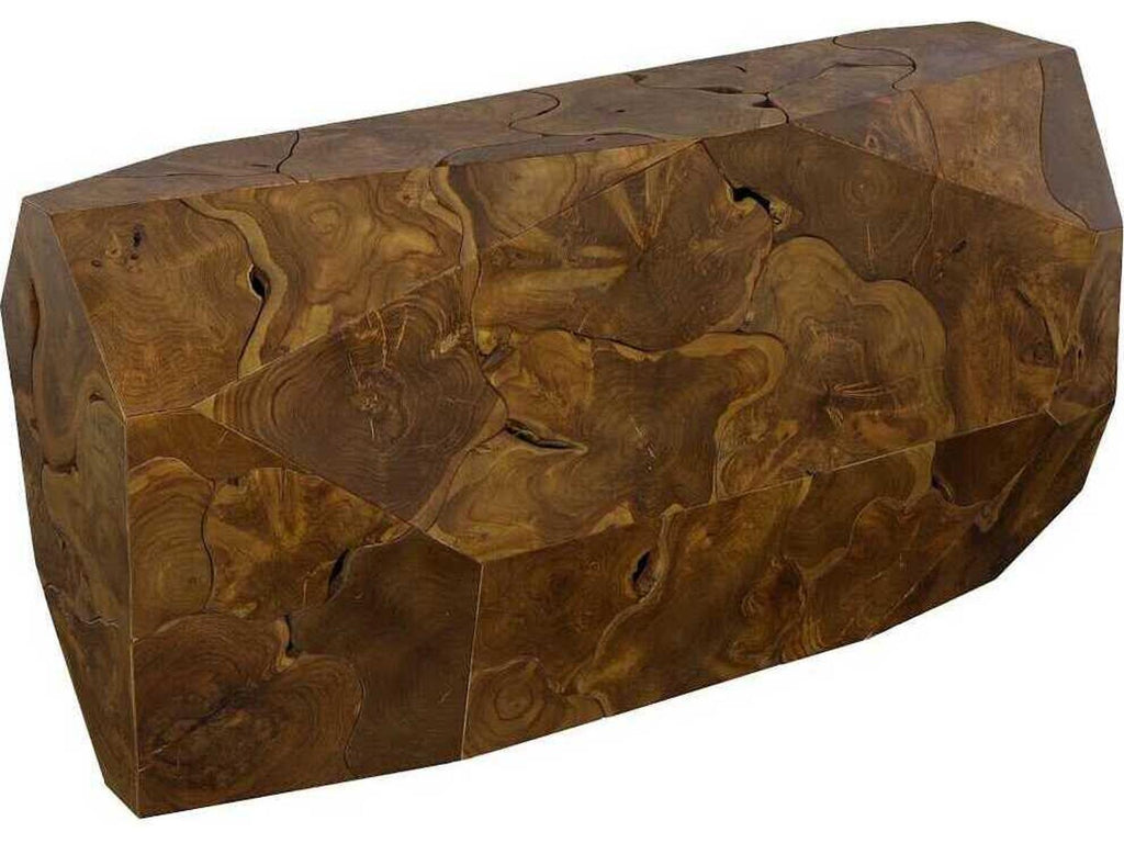 Prism 59 Inch Natural Teak Wood Console Table