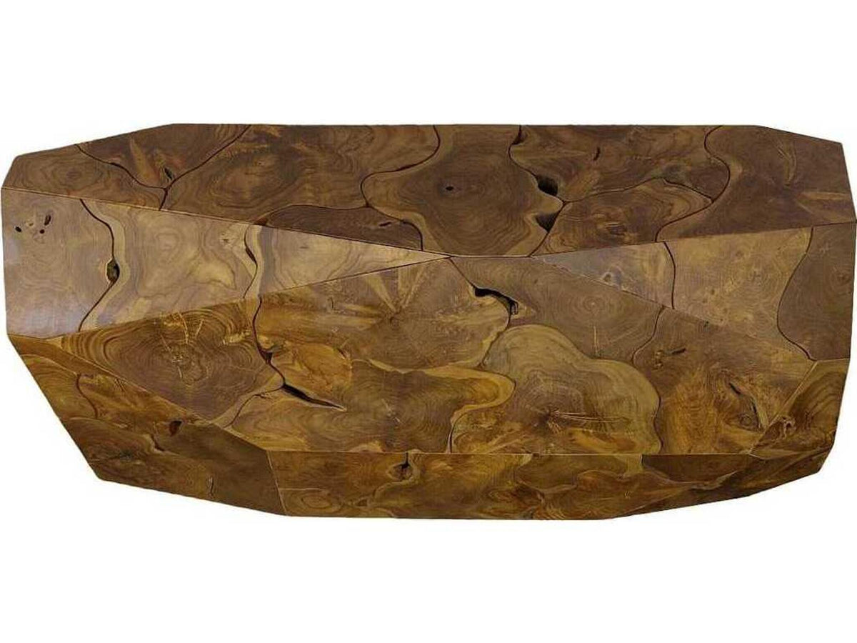 Prism 59 Inch Natural Teak Wood Console Table