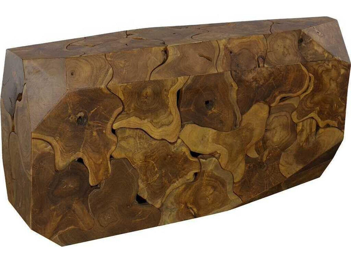 Prism 59 Inch Natural Teak Wood Console Table