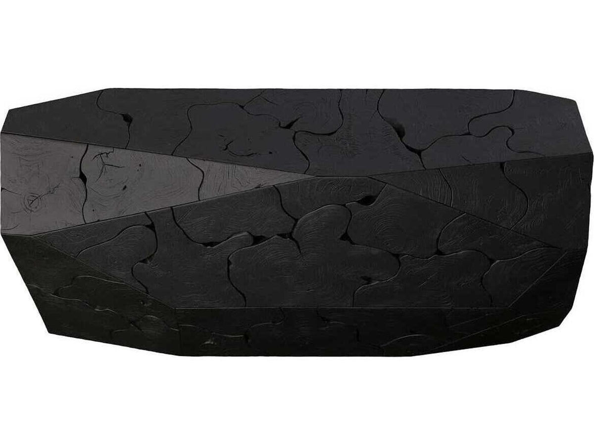 Prism Console Table in Black Wood
