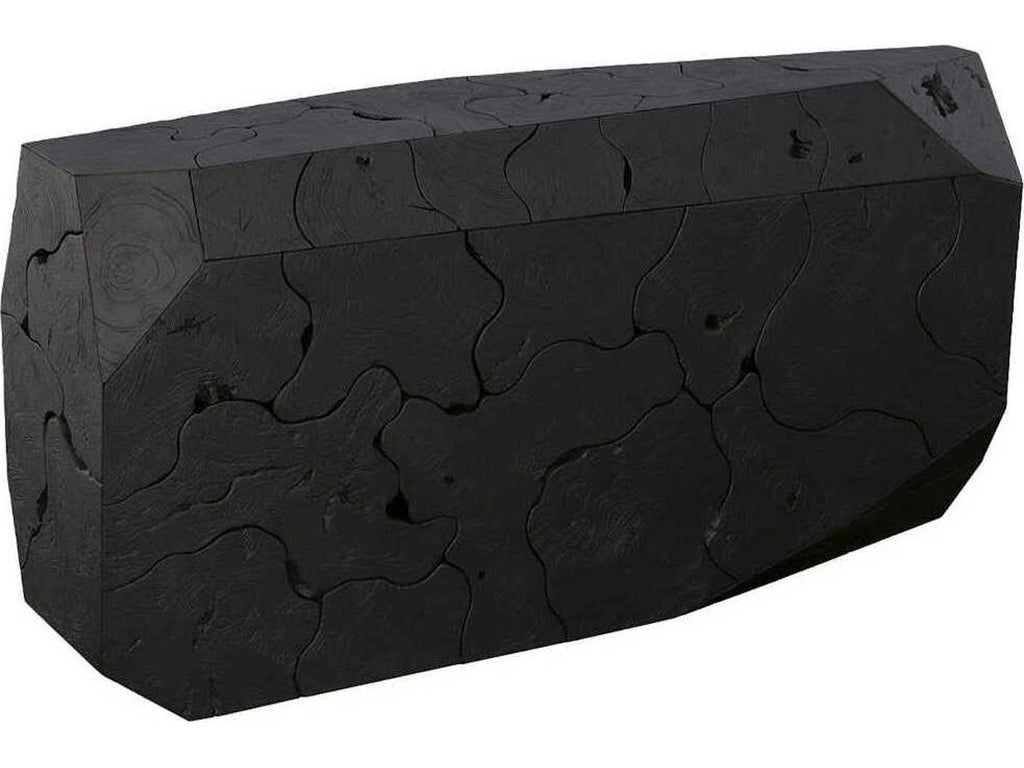 Prism Console Table in Black Wood