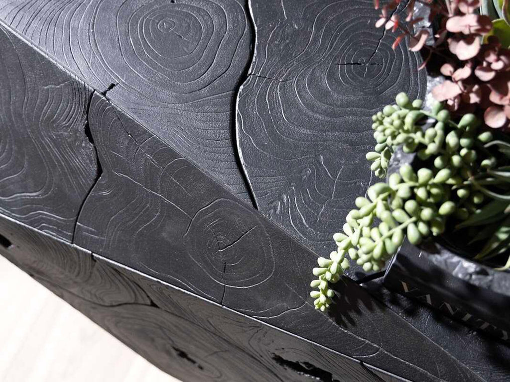 Prism Console Table in Black Wood