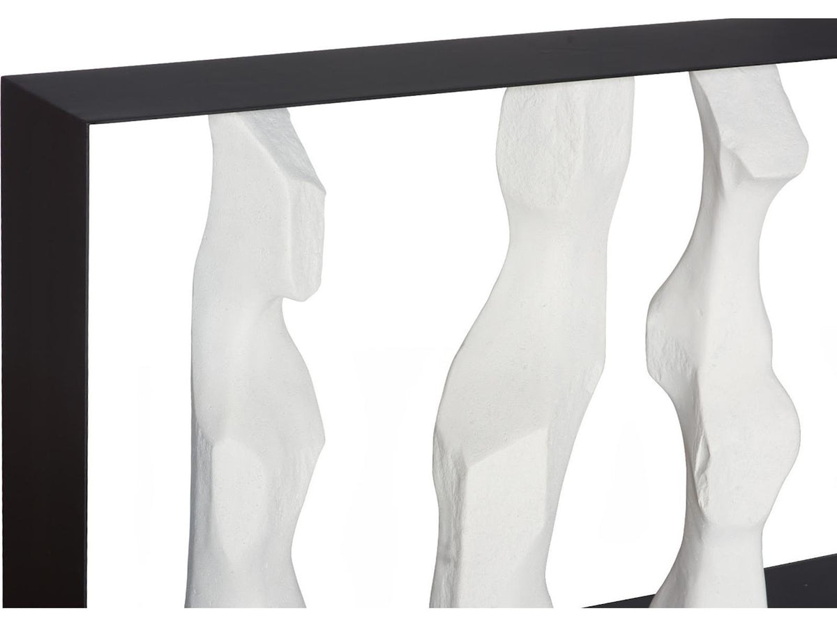 Cast Women Metal Framed Roman Stone Console Table
