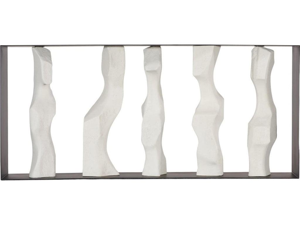 Cast Women Metal Framed Roman Stone Console Table