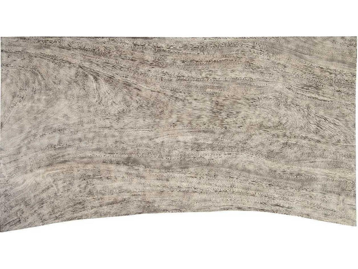 Waterfall Rectangular Coffee Table in Gray Stone Finish
