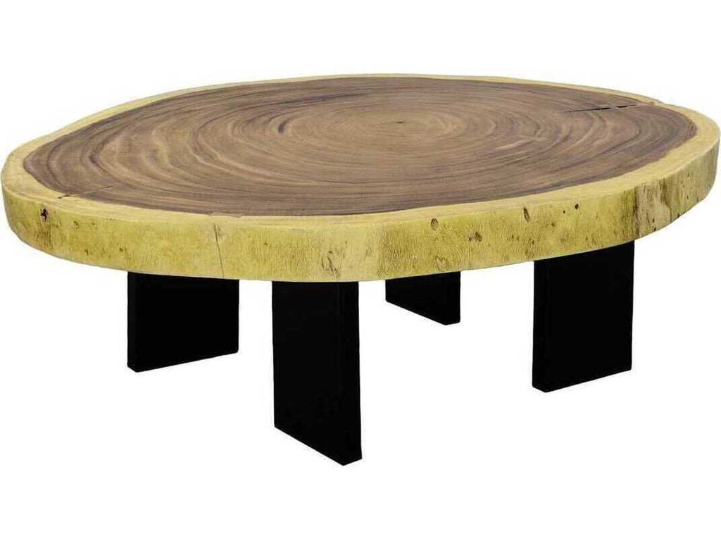 Floating Natural Brown Chamcha Wood Coffee Table