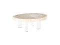 Floating Chamcha Wood Coffee Table with Acrylic Legs Bleached Finish