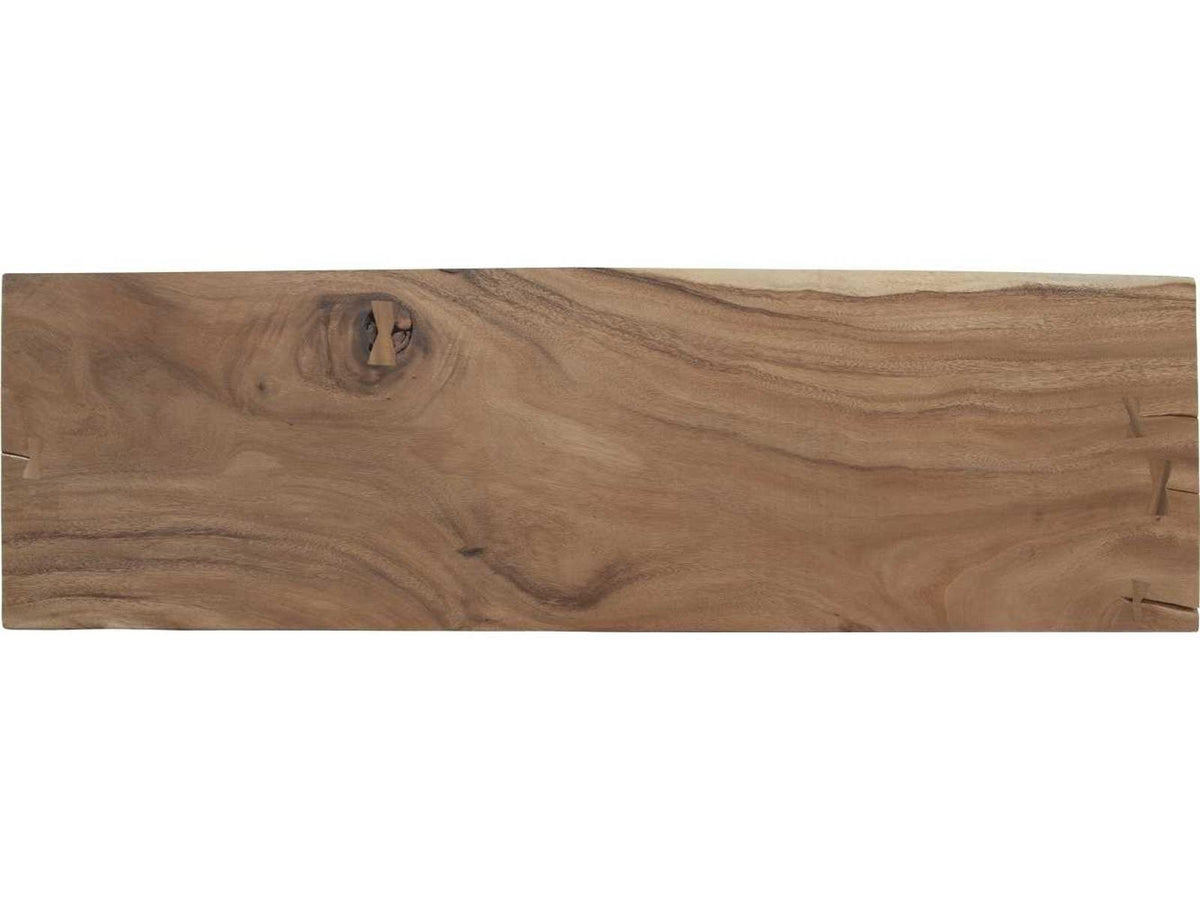 Floating Chamcha Wood Console Table with Acrylic Legs in Natural