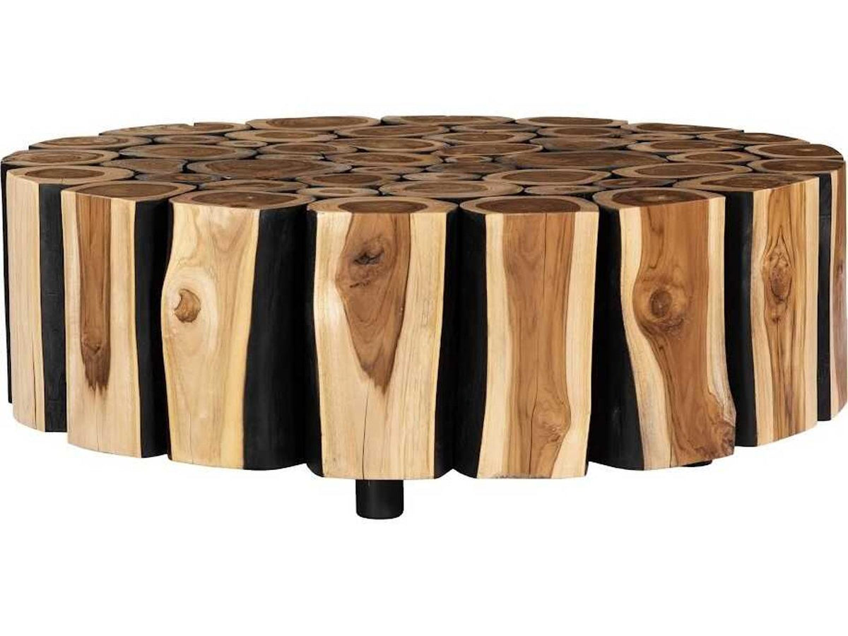 Boscage Round Wood Natural Charred Coffee Table