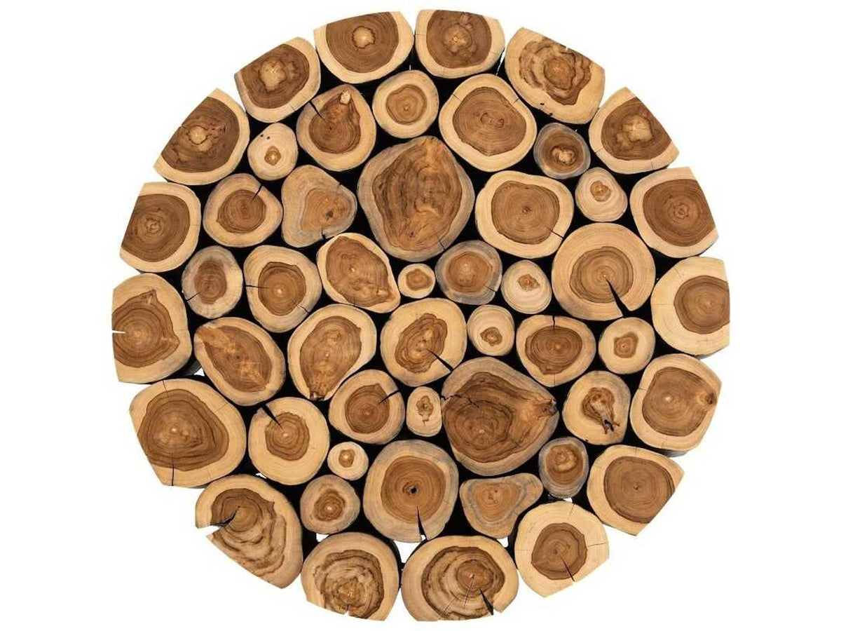 Boscage Round Wood Natural Charred Coffee Table