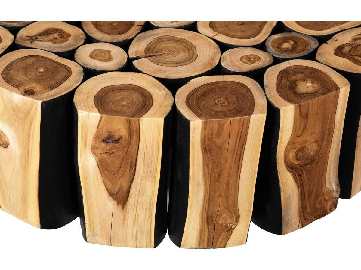 Boscage Round Wood Natural Charred Coffee Table