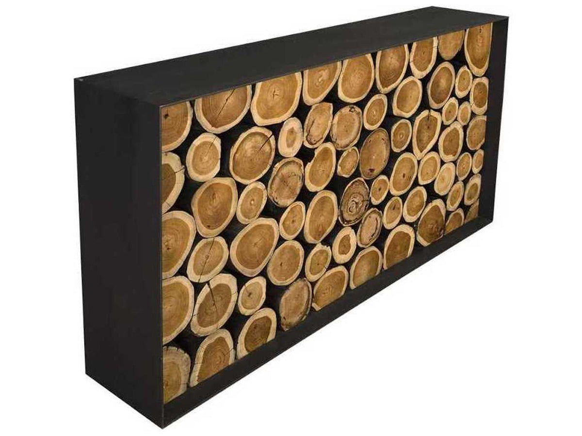 Rectangular Wood Natural Console Table