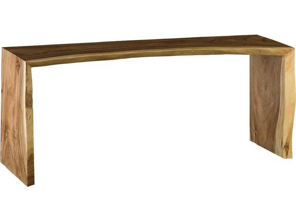 Waterfall Counter Table Natural Chamcha Wood