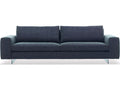 Duo 3-Seat Upholstered Sofa with Adjustable Backrests and Titanium Legs