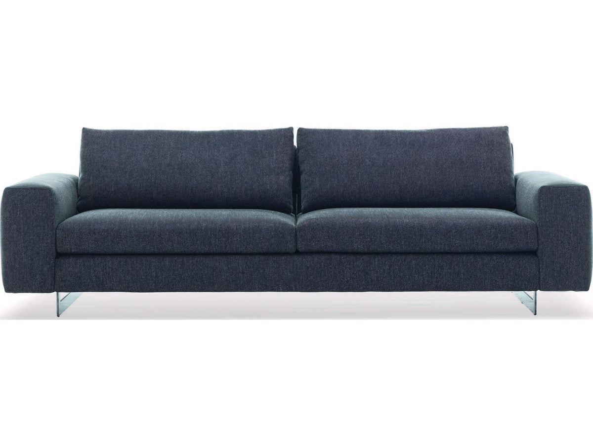 Duo 3-Seat Upholstered Sofa with Adjustable Backrests and Titanium Legs