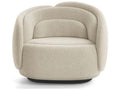 Peonia Fixed Base Armchair in Beige Arises Fabric