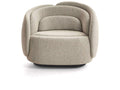 Peonia Beige Zea Fabric Fixed Base Accent Chair