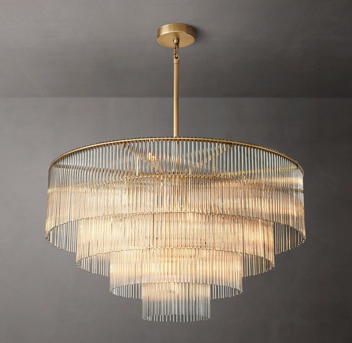 Amadeo K9 Glass 
 Round Chandelier 40" for living room