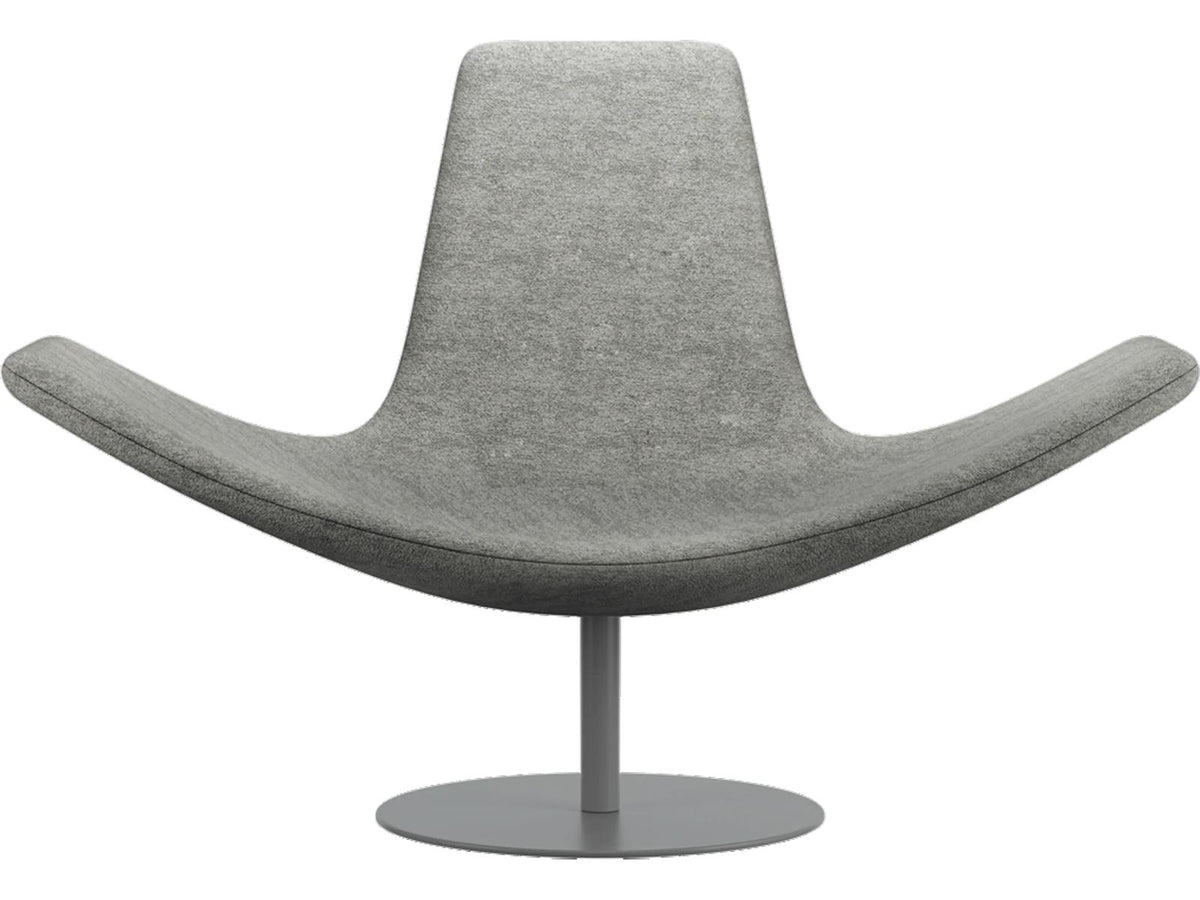 Wing Transformable Accent Chair in Gray with Swivel Base