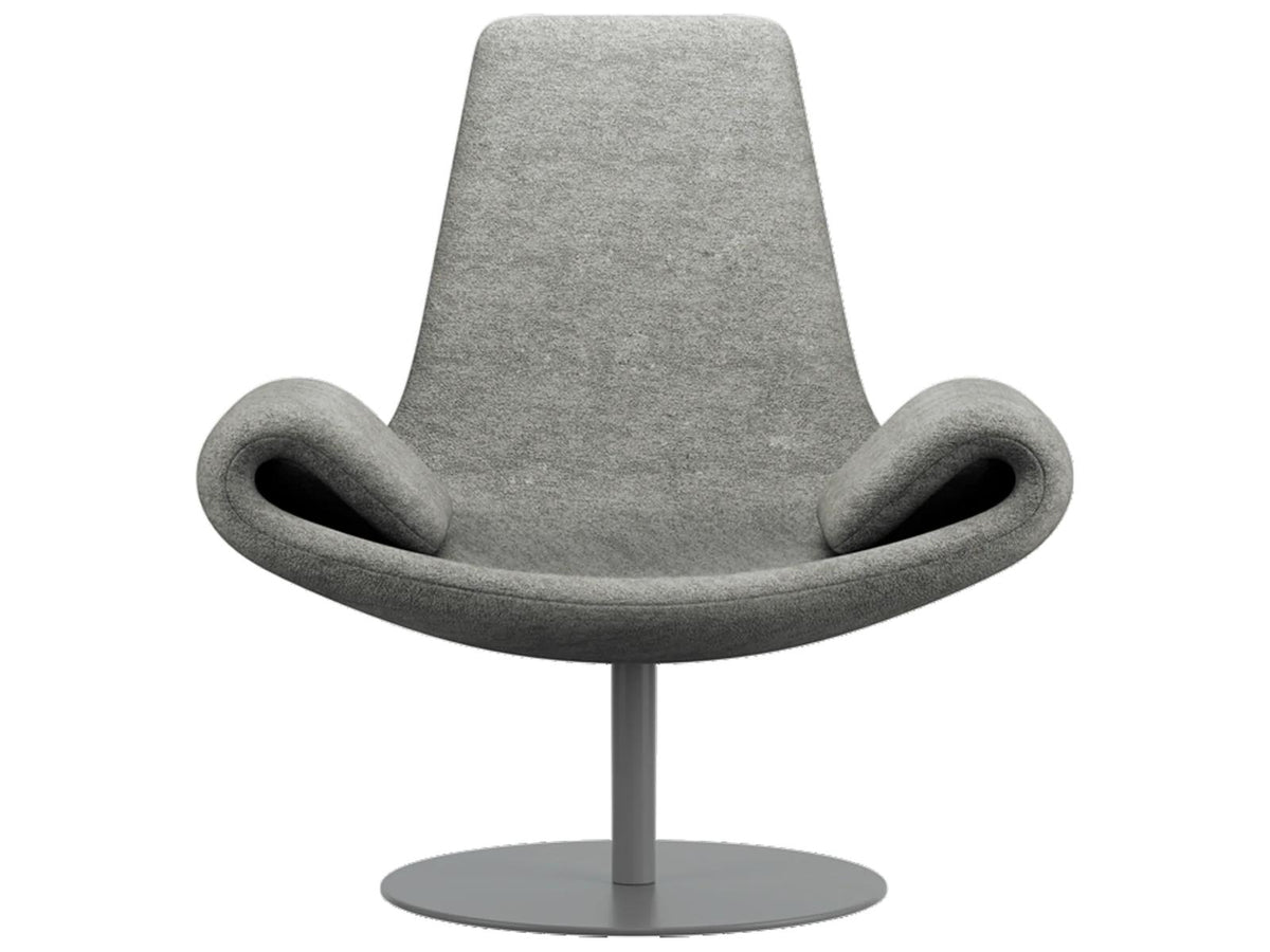 Wing Transformable Accent Chair in Gray with Swivel Base