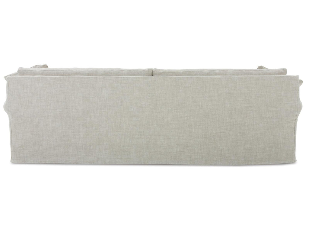 Freya 110-Inch 3-Seat Slipcovered Sofa in Gray Upholstered Fabric