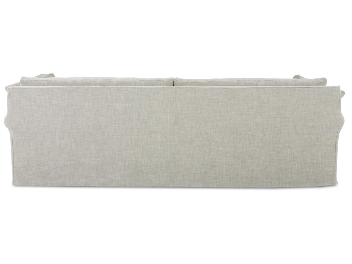 Freya 110-Inch 3-Seat Slipcovered Sofa in Gray Upholstered Fabric